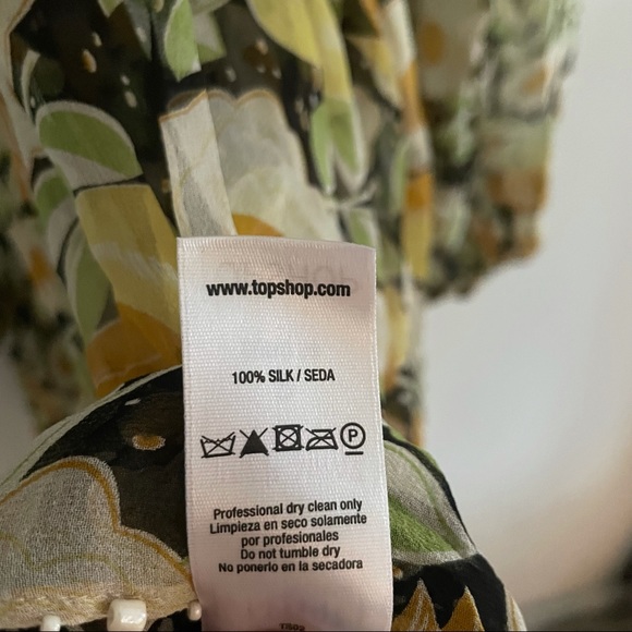 Floral Kate moss x top shop flowy bohemian style peasant long sleeve dress - Picture 13 of 13